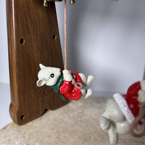 Vintage HTF Gemmy Animated Musical Mice Mouse Christmas Bell Ringers Rare WORKS - Picture 7 of 15